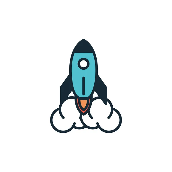 Startup ikona wypełnienia rakiety stylu — Wektor stockowy