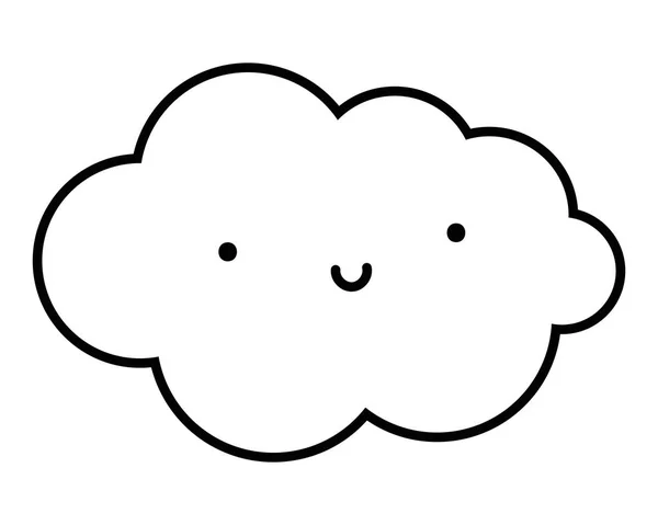 Isolated cloud cartoon vector design vector illustration — Archivo Imágenes Vectoriales