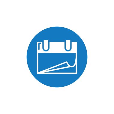 İzole takvim bloğu ve düz tasarım