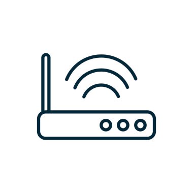 router technology signal internet of things line icon