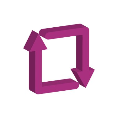 3d biçim simgesi etrafında oklar