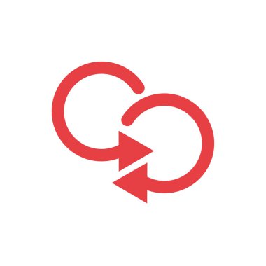 İzole edilmiş kırmızı ok simgesi vektör tasarımı