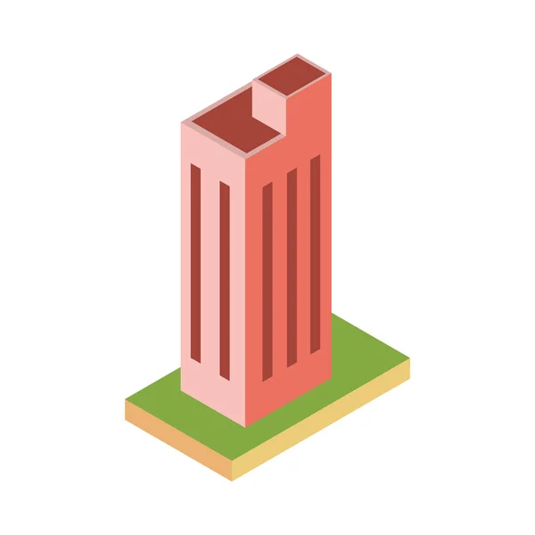 Isolated building icon isometric vector design — Stock Vector
