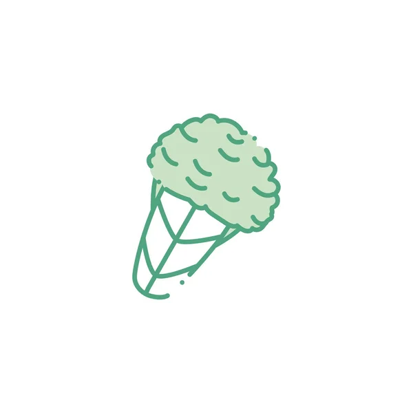 Vegetable broccoli fill style icon — Διανυσματικό Αρχείο