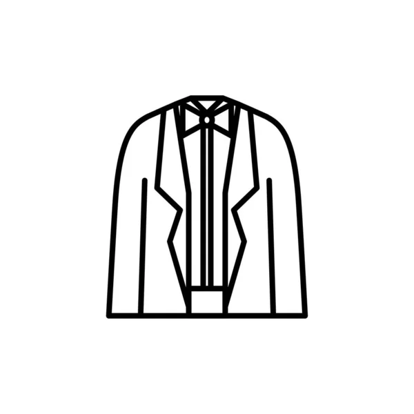 Vestido masculina línea de estilo casero icono — Vector de stock