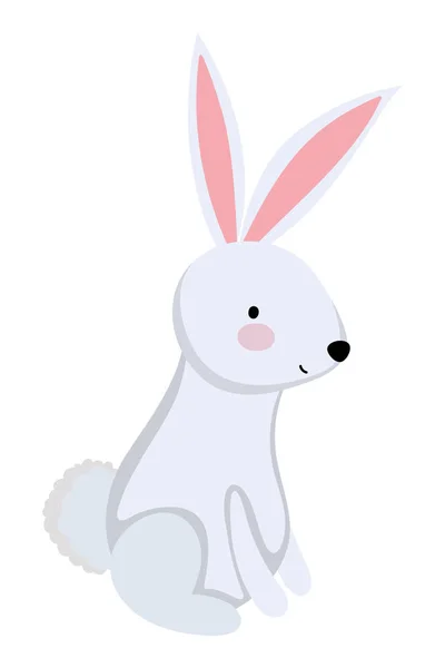 Diseño vectorial de dibujos animados de conejo aislado — Vector de stock