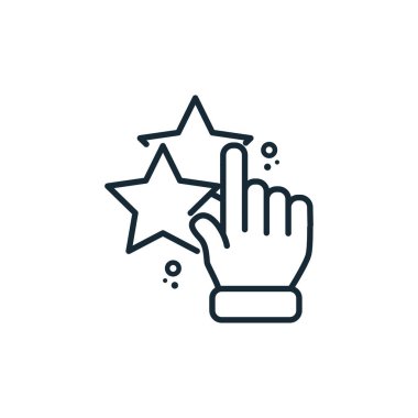 startup hand pointing out line style icon
