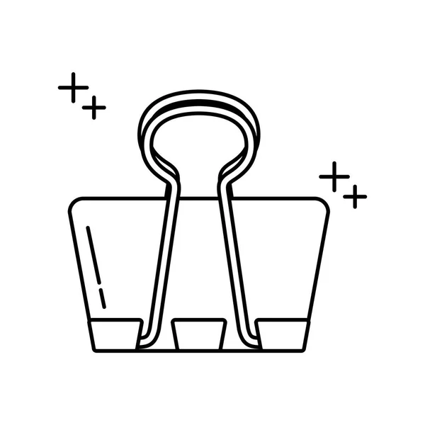 Binder clip office line icon style — Διανυσματικό Αρχείο