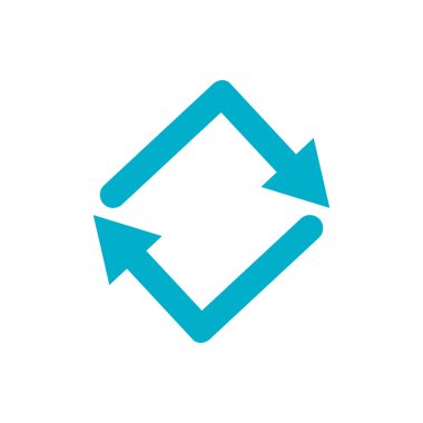 İzole edilmiş mavi ok simgesi vektör tasarımı