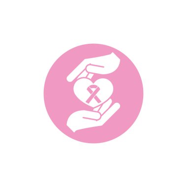 hands holding heart ribbon breast cancer awareness