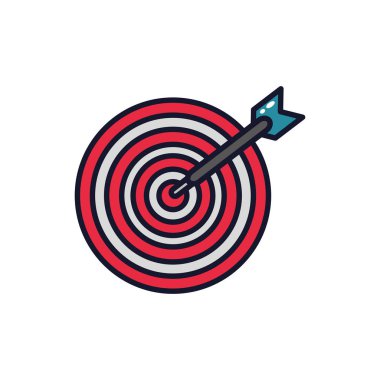 İzole hedef doldurma vektör tasarımı
