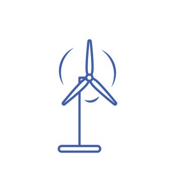Isolated wind mill icon line design