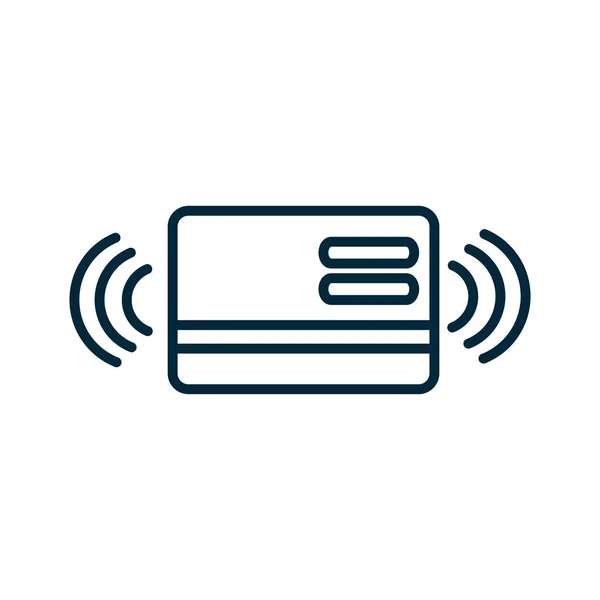 Bank card transaction internet of things line icon — Vetor de Stock