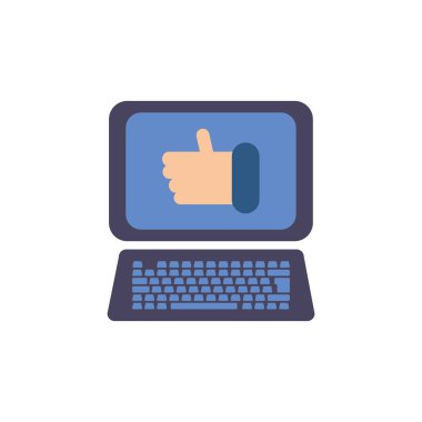 Bilgisayar simgesi düz vektör tasarımı