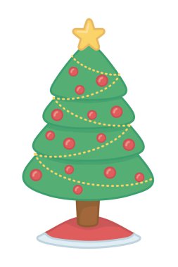 Mutlu noeller çam ağacı vektör tasarımı