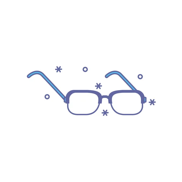 Eyeglasses accessory fill style icon — Stok Vektör