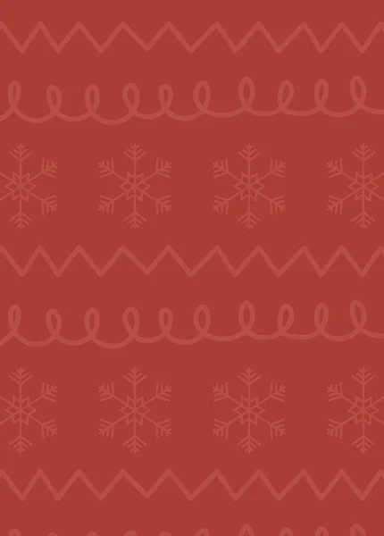Red background snowflakes figures celebration merry christmas — Vettoriale Stock