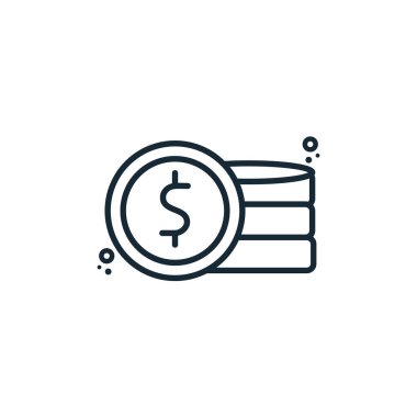 startup coins line style icon