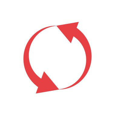 İzole edilmiş kırmızı ok simgesi vektör tasarımı