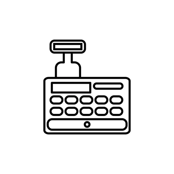Cash register commerce shopping line image icon — Vettoriale Stock