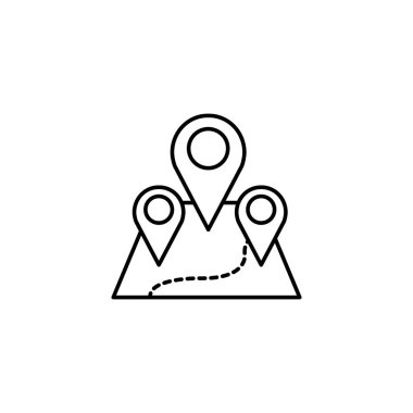pin with map line style icon