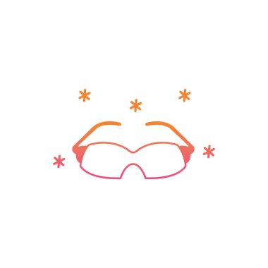 İzole edilmiş bisiklet gözlüğü simgesi gradyan tasarımı