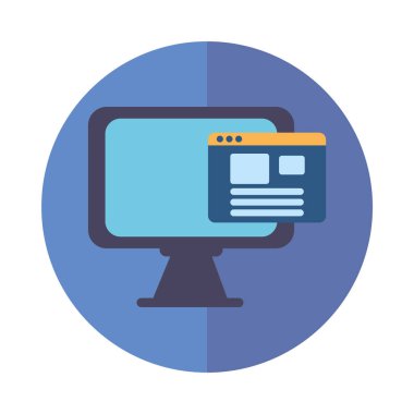 Bilgisayar simgesi blok vektör tasarımı