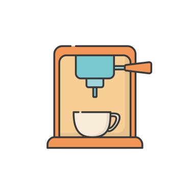 Ayrı kahve makinesi doldurma ikonu tasarımı