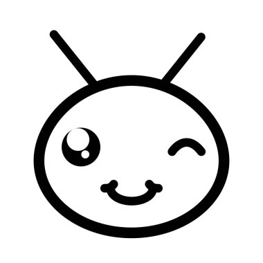 Şirin küçük arı böcek kafası.