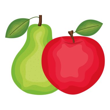 taze armut ve elma meyvesi