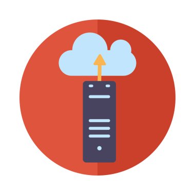 Bulut hesaplama simgesi blok vektör tasarımı