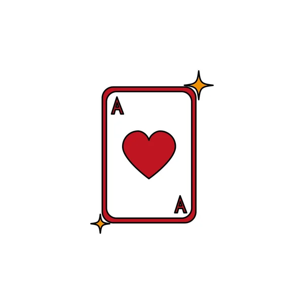 Tarjeta de casino aislada llena de diseño — Vector de stock