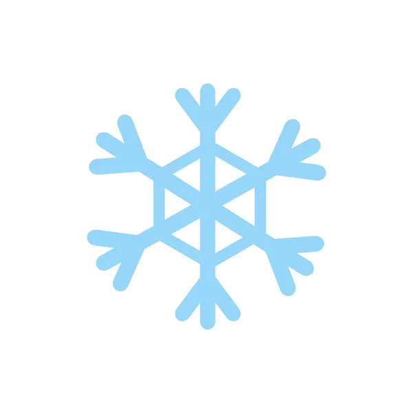 Geïsoleerde sneeuwvlok pictogram vlakke vector ontwerp — Stockvector