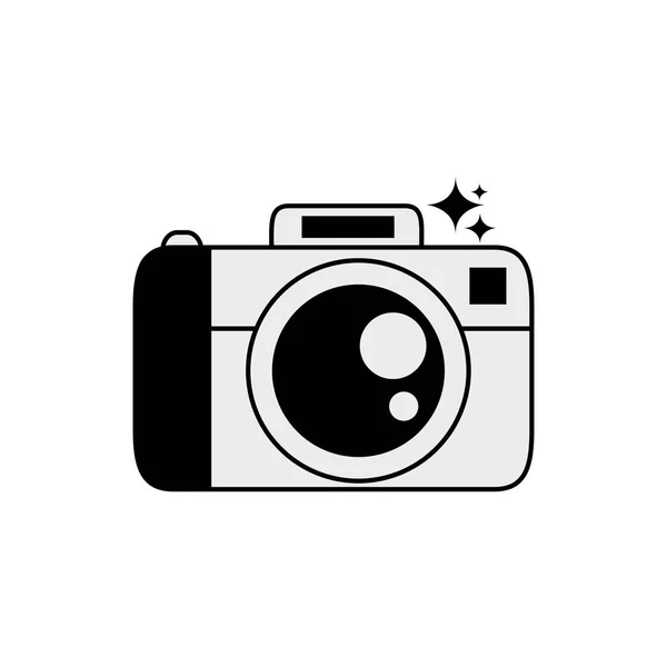 Isolated camera icon line design — vektorikuva