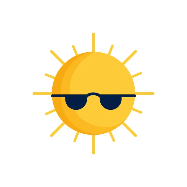 Sommar sol med glasögon fylla stil — Stock vektor
