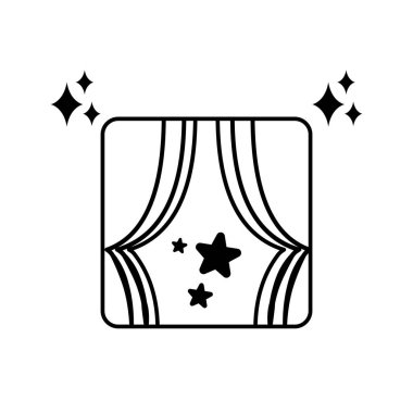 Gizemli hayal gücü sihirli çizgi simgesi