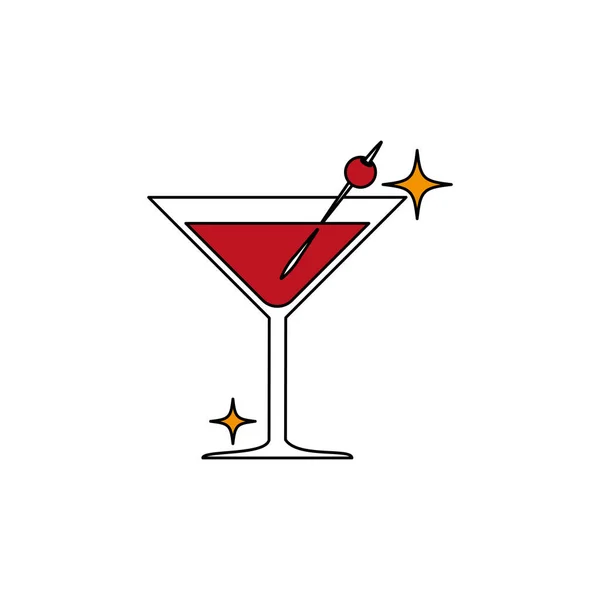 Дизайн иконки коктейля — стоковый вектор