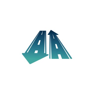 İki yönlü asfalt yol eğrisi simgesi