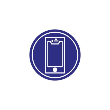 İzole akıllı telefon bloğu düz tasarımı