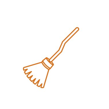 Cadılar Bayramı süpürge vektör tasarımı