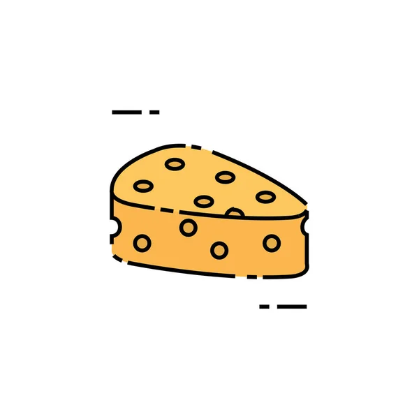 Isolierte Käse-Ikone füllen Design — Stockvektor