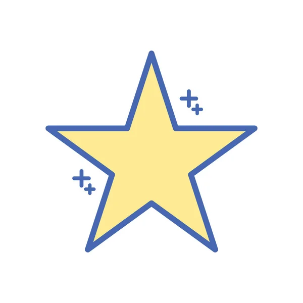 Star five pointed fill style icon — 图库矢量图片