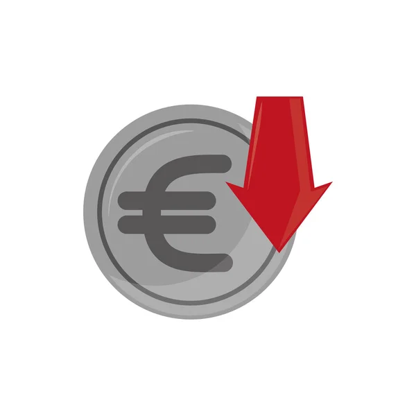 Design plano de ícone de moeda isolada — Vetor de Stock