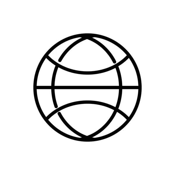 Wereld levering pictogram dikke lijn — Stockvector