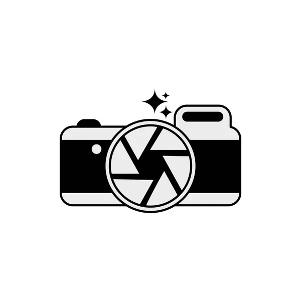 Diseño de la línea de iconos de cámaras aisladas — Vector de stock