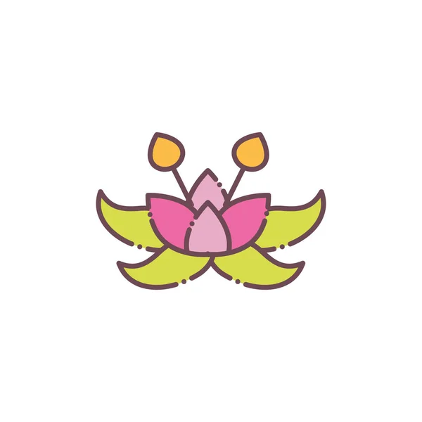 Diseño aislado icono flor rosa vector — Vector de stock
