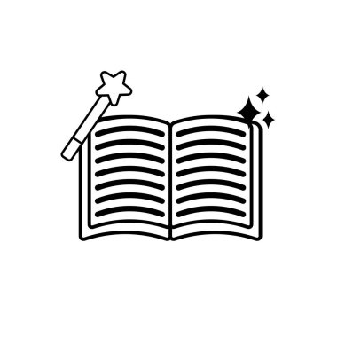 Gizemli hayal gücü sihirli çizgi simgesi