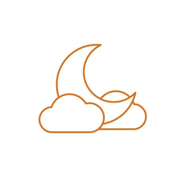 Ayın izole edilmiş ikon vektör tasarımı