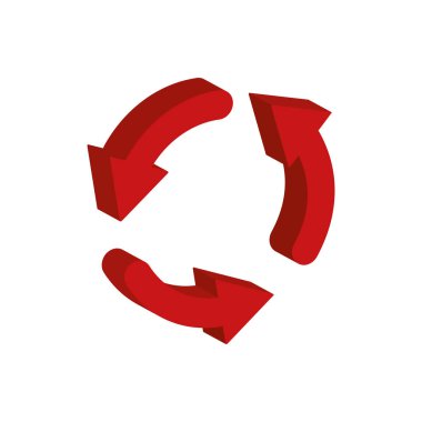 circle arrows 3d style icon