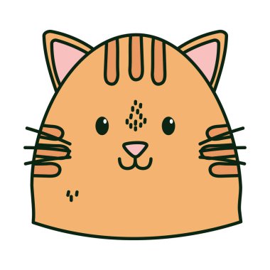 Şirin kedi suratlı çizgi film simgesi